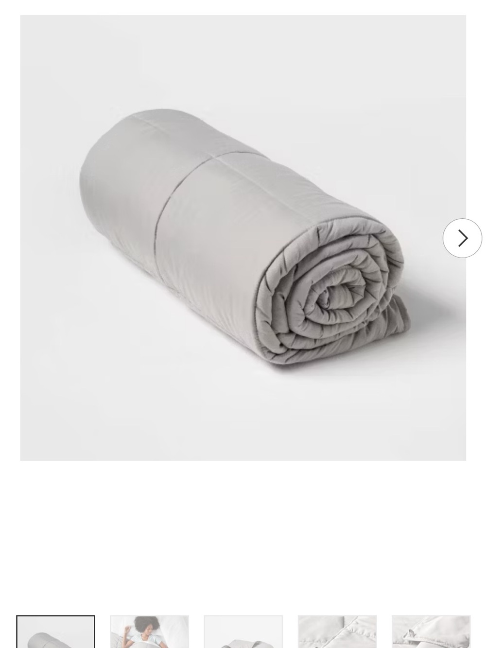 Target Light Gray Quilted Weighted Blanket